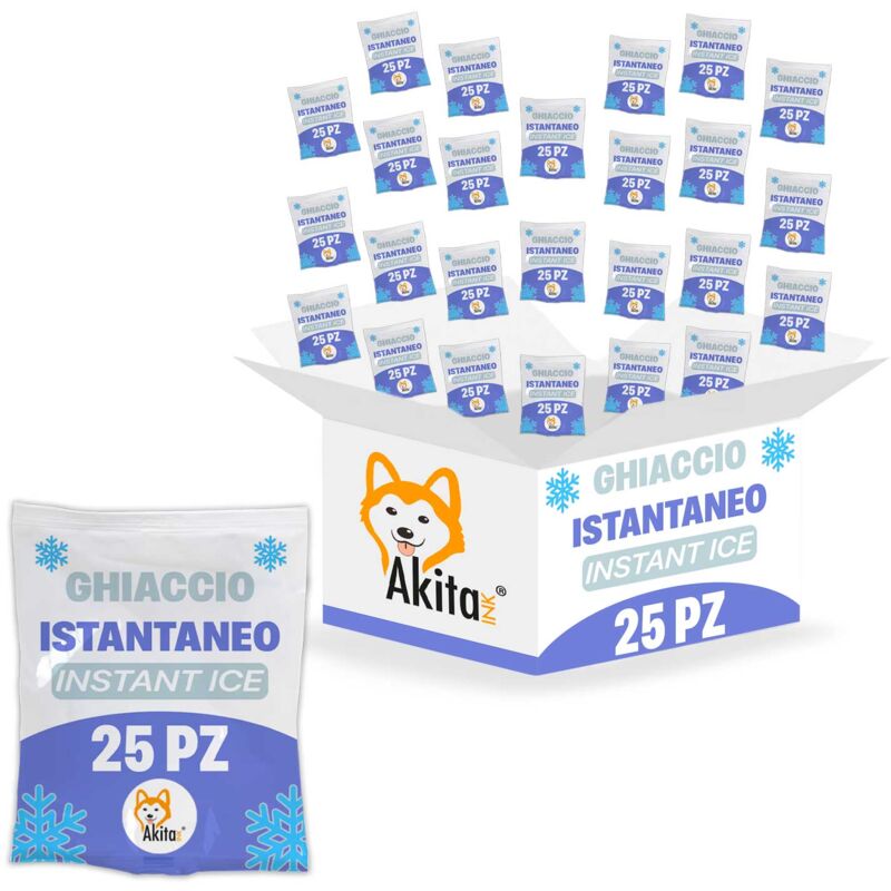 foto del prodotto 25 pz ghiaccio istantaneo monouso sacchetto in pe sintetico secco akitaink