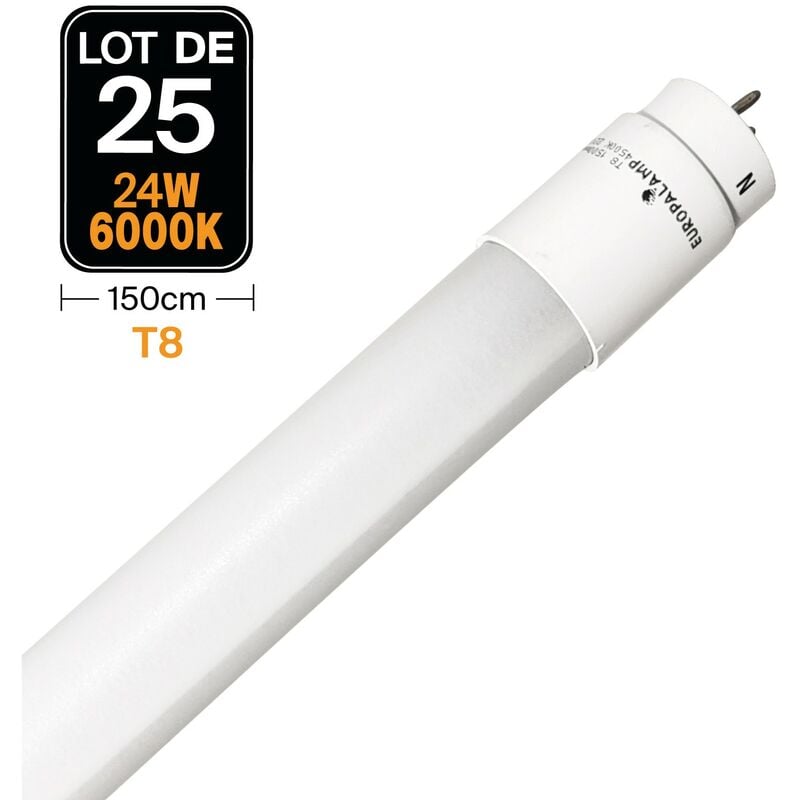 foto del prodotto 25 tubi neon led 25w 150cm t8 blanc froid 6000k gamme pro