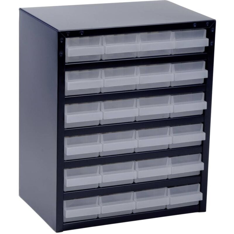 foto del prodotto 250 24 1 cassettiera porta minuteria l x a x p 357 x 435 x 255 mm scomparti 24 contenuto 1 pz. raaco