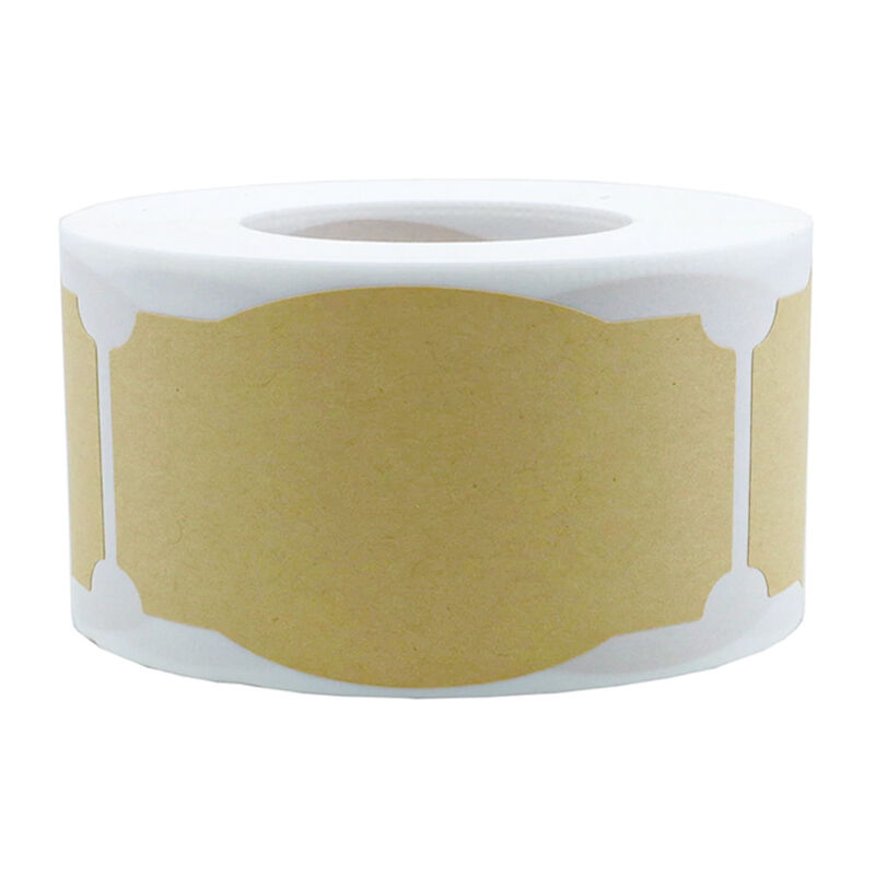 foto del prodotto 250 etichette adesive in carta kraft fatte a mano, etichette regalo per barattoli sollbry