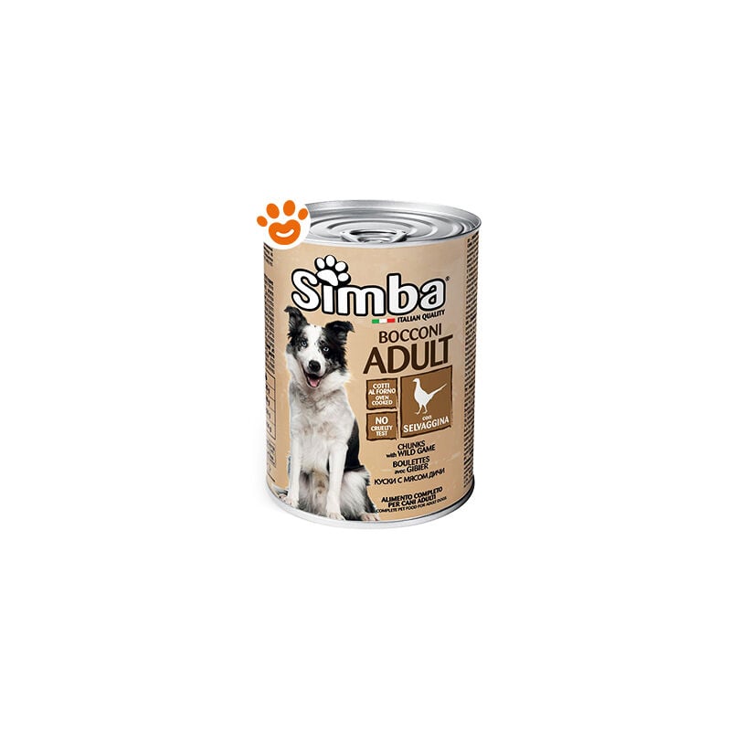 foto del prodotto simba dog adult selvaggina simba dog adult selvaggina lattina da 1230 gr monge