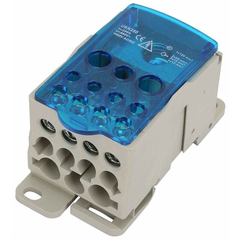 foto del prodotto 250a din rail 1 in molti blocchi terminali di uscita per connettore per cavi elettrici ukk250a della scatola di giunzione di alimentazione universale