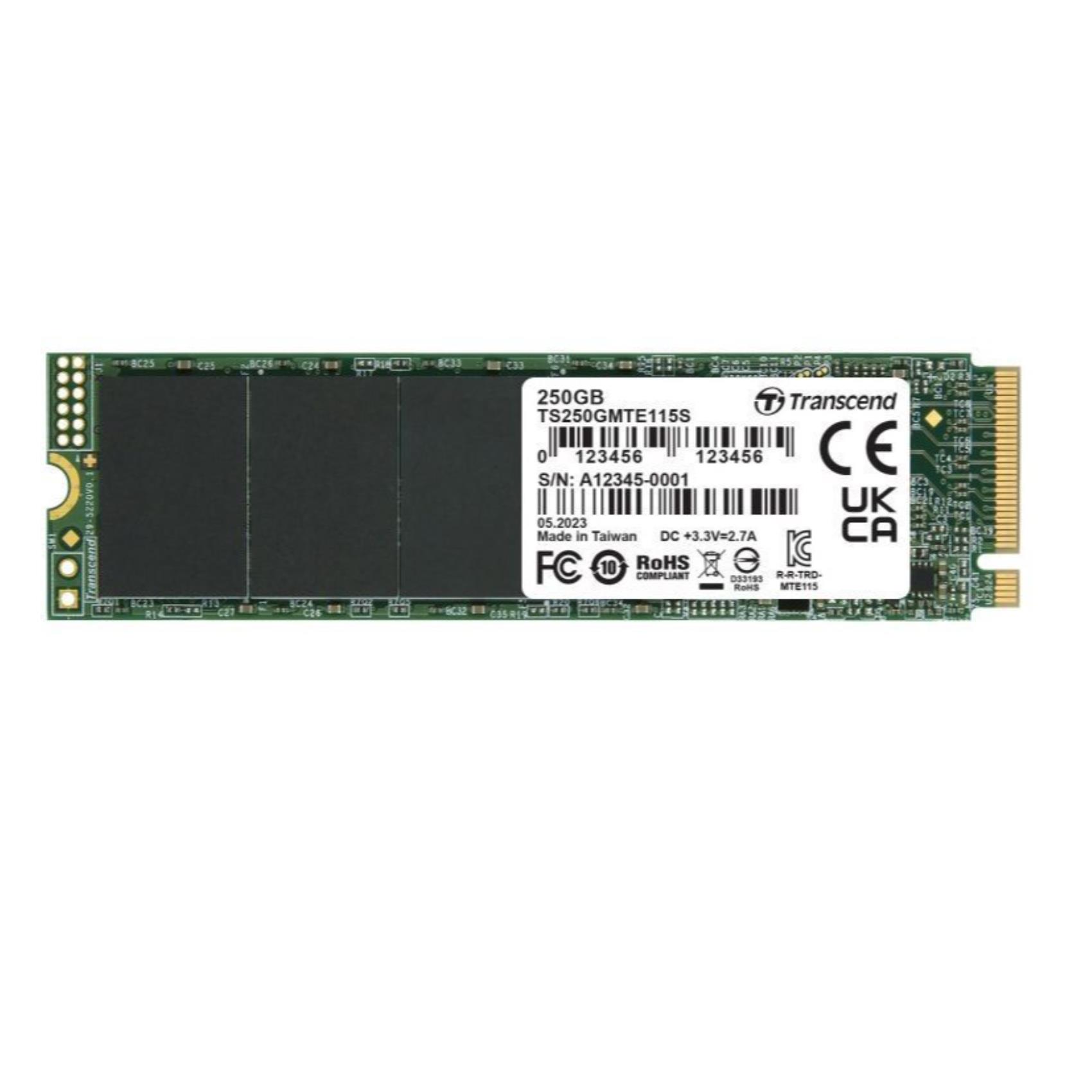 foto del prodotto 250gb m2 2280 pcie gen3x4 nvme tlc
