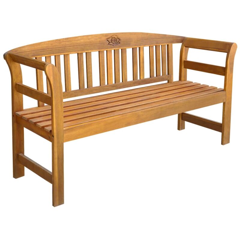 foto del prodotto panchina da giardino in legno massello d acacia design elegante varie misure dimensioni 157 cm