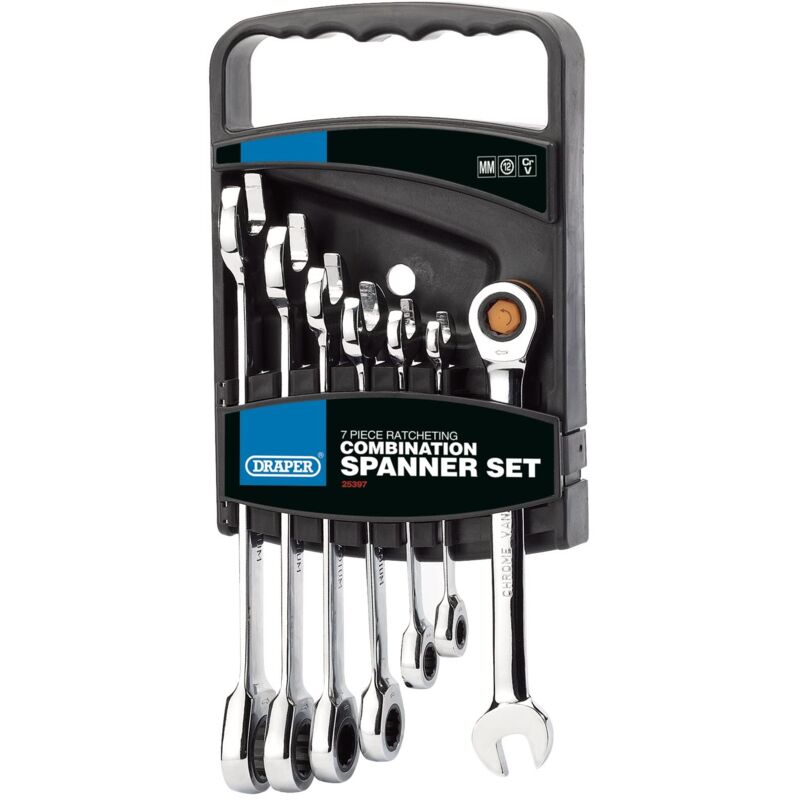foto del prodotto 25397 set di chiavi metriche a combinazione hi torq, 7 pezzi draper