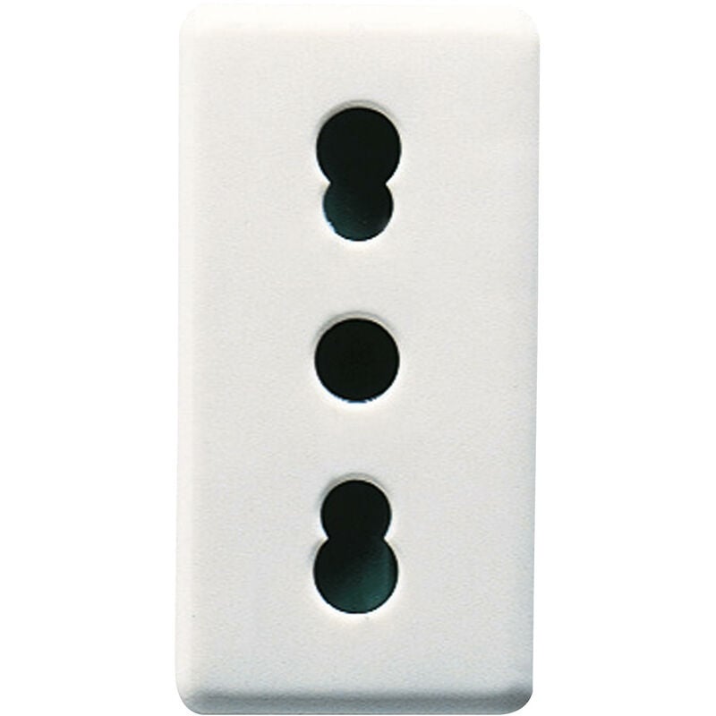 foto del prodotto gewiss gw20203 presa bivalente bianca standard italiano 250v ac 2p t 16a