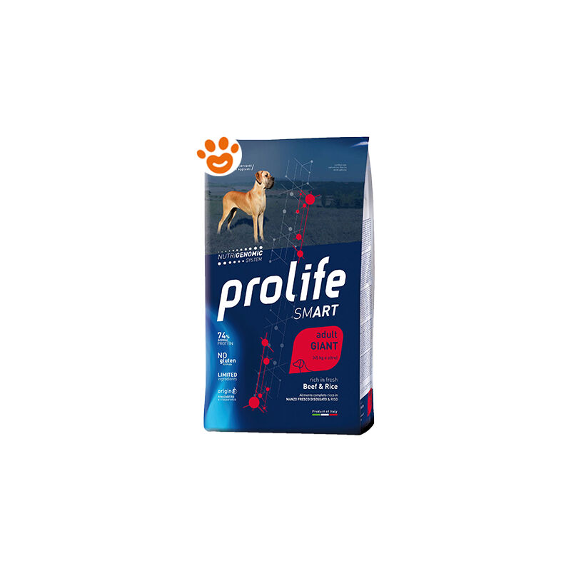 foto del prodotto dog smart adult giant manzo e riso dog smart adult giant manzo e riso sacco da 12 kg prolife