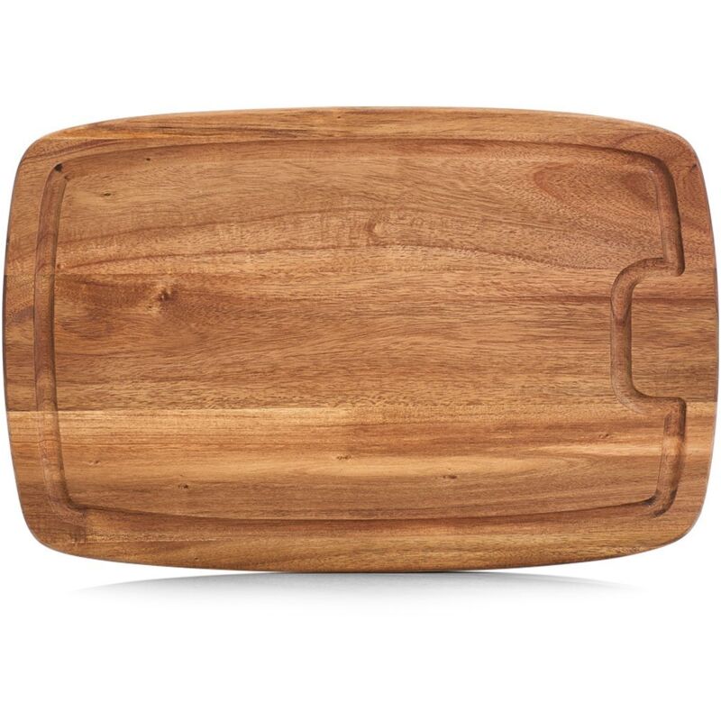 foto del prodotto 25556 tagliere con scanalatura, in legno di acacia 40 x 26 x 1,5 cm, colore naturale zeller