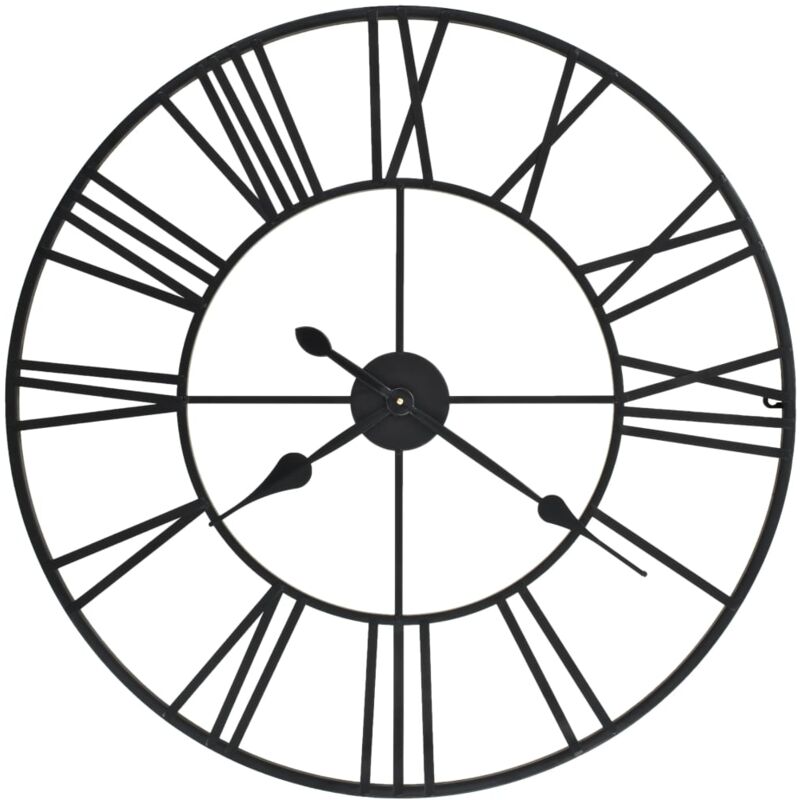 foto del prodotto vidaxl orologio da parete vintage al quarzo in metallo 80cm xxl