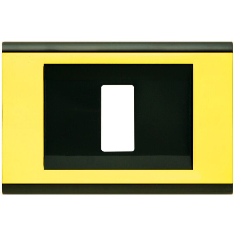 foto del prodotto 2581 nor placca click 1 posto, nero oro feb