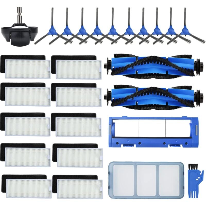 foto del prodotto 26 pezzi di ricambio compatibili con eufy robovac 11s 12 25c 15t 30c 35c 39c lato ruota anteriore sweep filtro spazzola tamburo principale coperchio