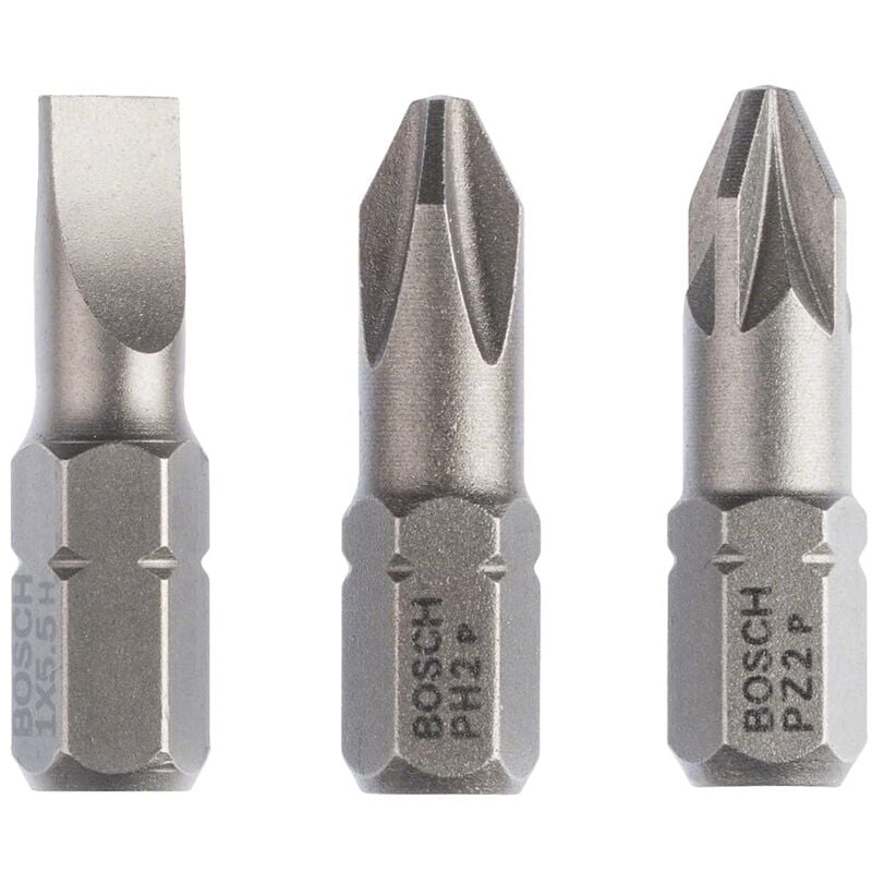 foto del prodotto 2607001766 set di 3 punte per cacciavite ls ph2 pz2 25 mm bosch