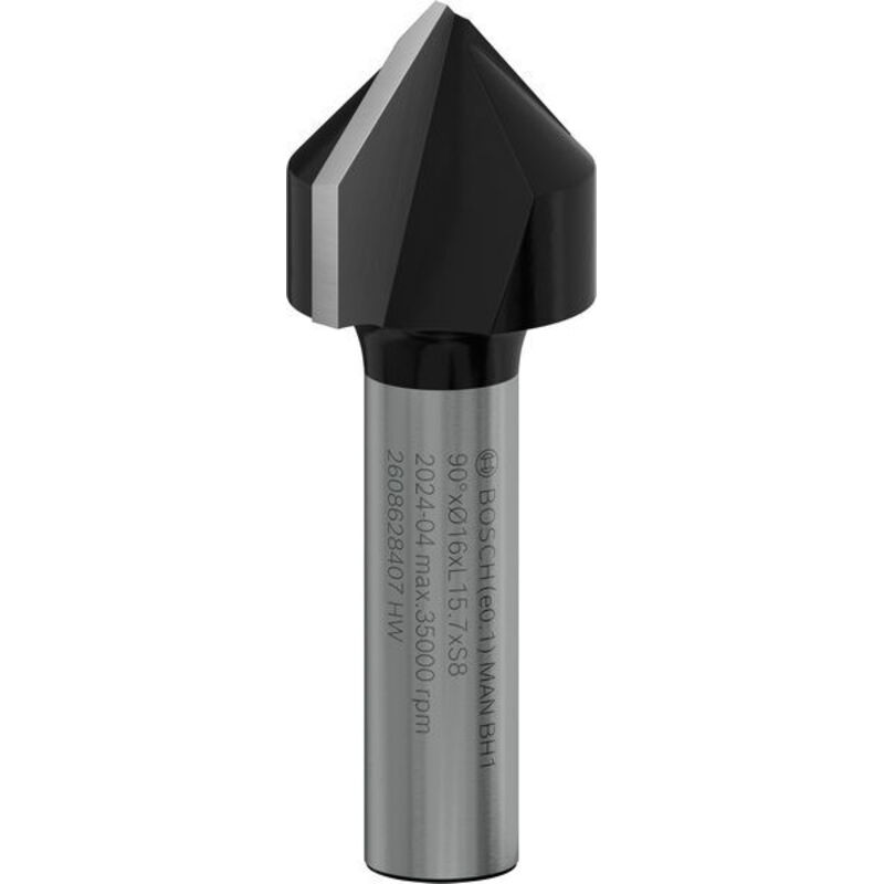 foto del prodotto 2608628407 fresa per scanalature a v bosch