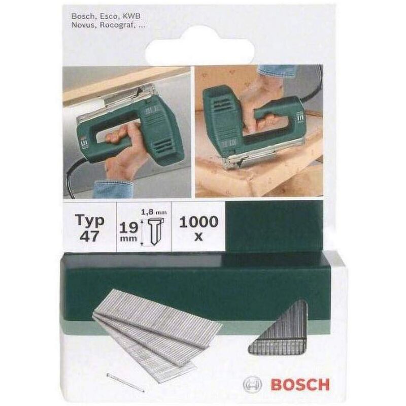 foto del prodotto 2609255810 chiodi per pinzatrice modello 47, 19 mm, confezione da 1000 pezzi bosch