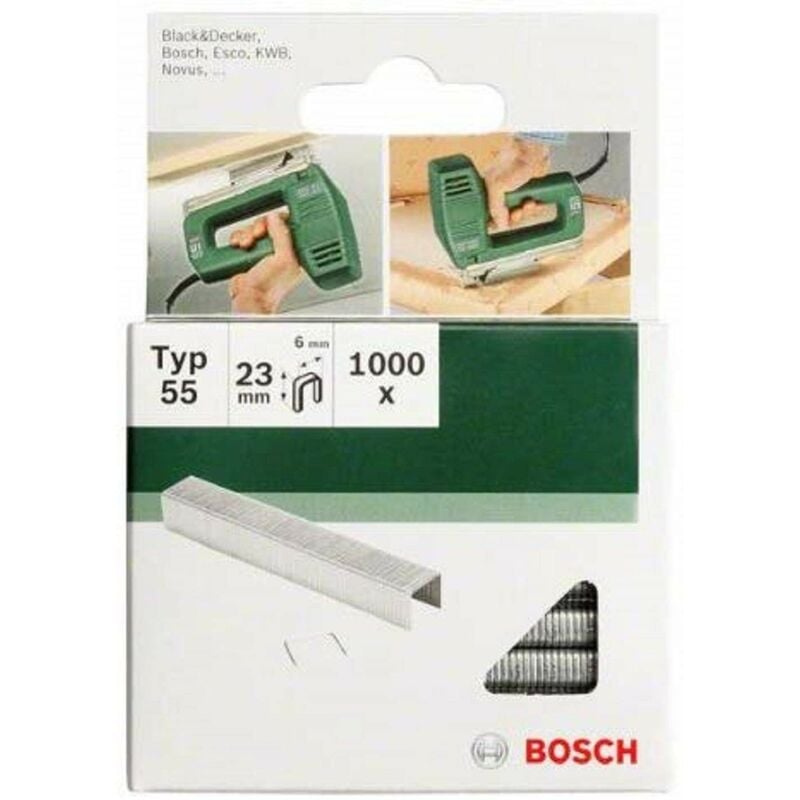 foto del prodotto 2609255844 punti stretti a corona 18 mm, modello 55, confezione da 1000 pezzi bosch
