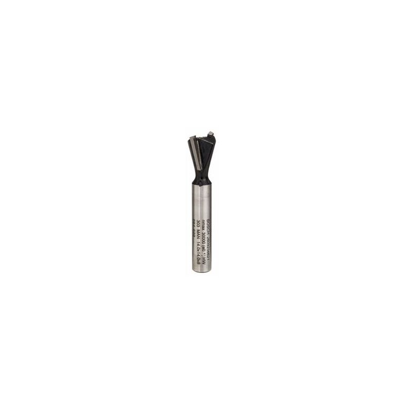 foto del prodotto 2609256621 punta per router, 14mm, doppia scanalatura, in carburo di tungsteno, 15 gradi, gambo 8 mm bosch