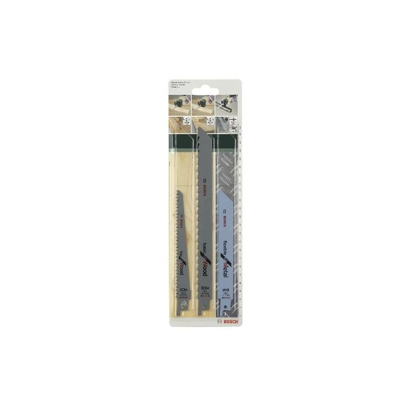 foto del prodotto 2609256715 diy set lame per segaa sciabola s922ef bim s644d hcs s1111k hcs, 3 pezzi bosch