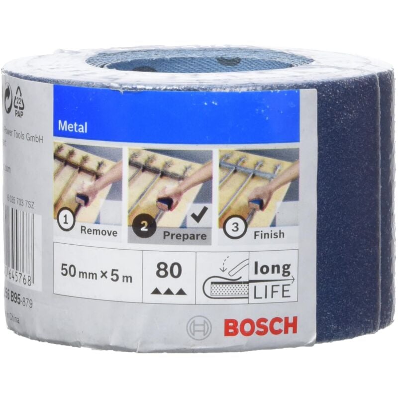 foto del prodotto 2609256b95 50mm x 5m carta vetrata per mano laminato bosch