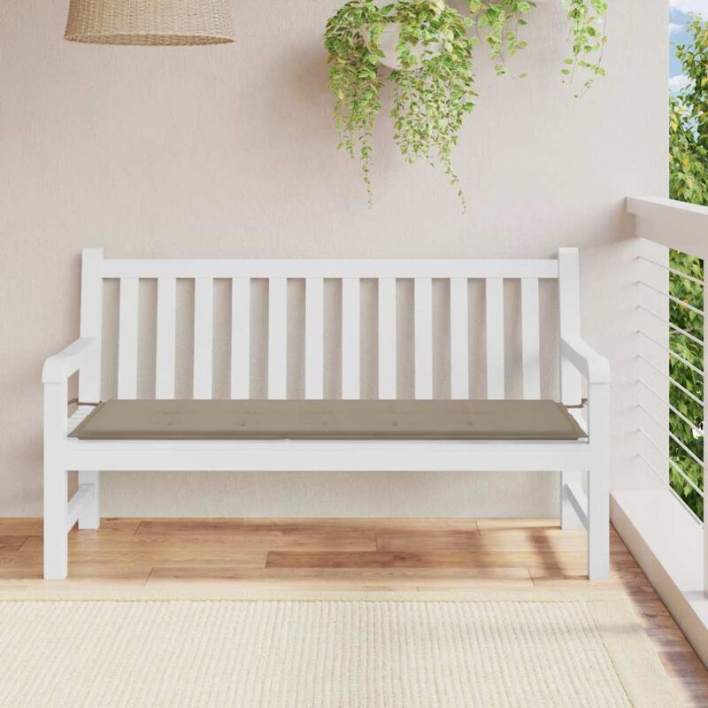 foto del prodotto vidaxl cuscino per panca tortora 150x50x4 cm in tessuto oxford
