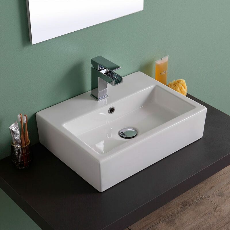 foto del prodotto kiamami valentina lavabo da appoggio rettangolare