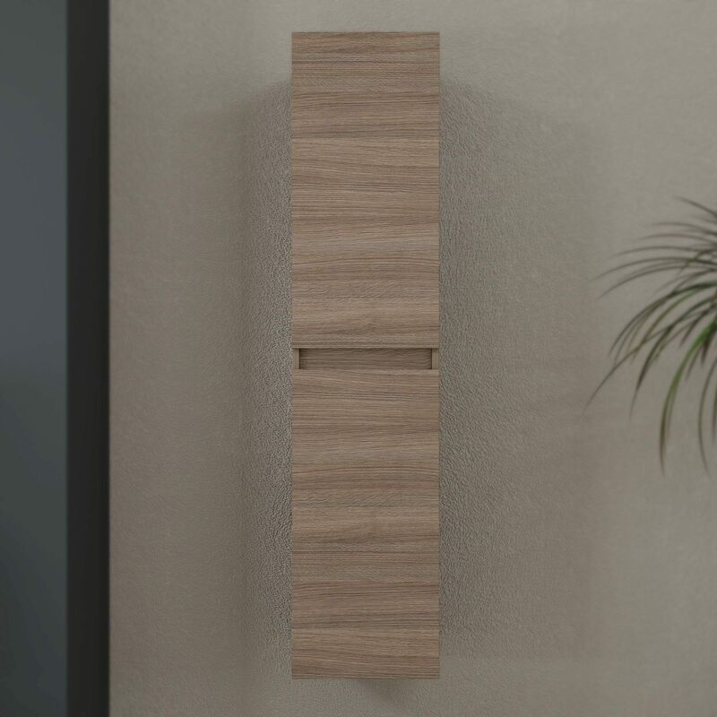 foto del prodotto colonna sospesa con 2 ante quercia naturale 136x30cm