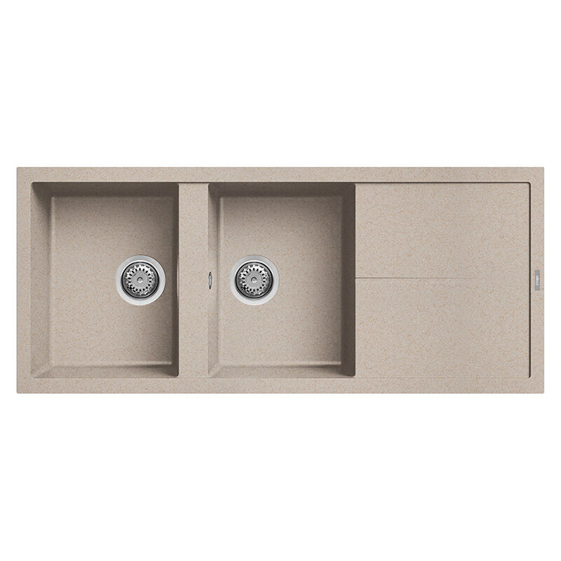 foto del prodotto lavello elleci incasso 2 vasche 116x50 unico 500 granitek avena lgu50051