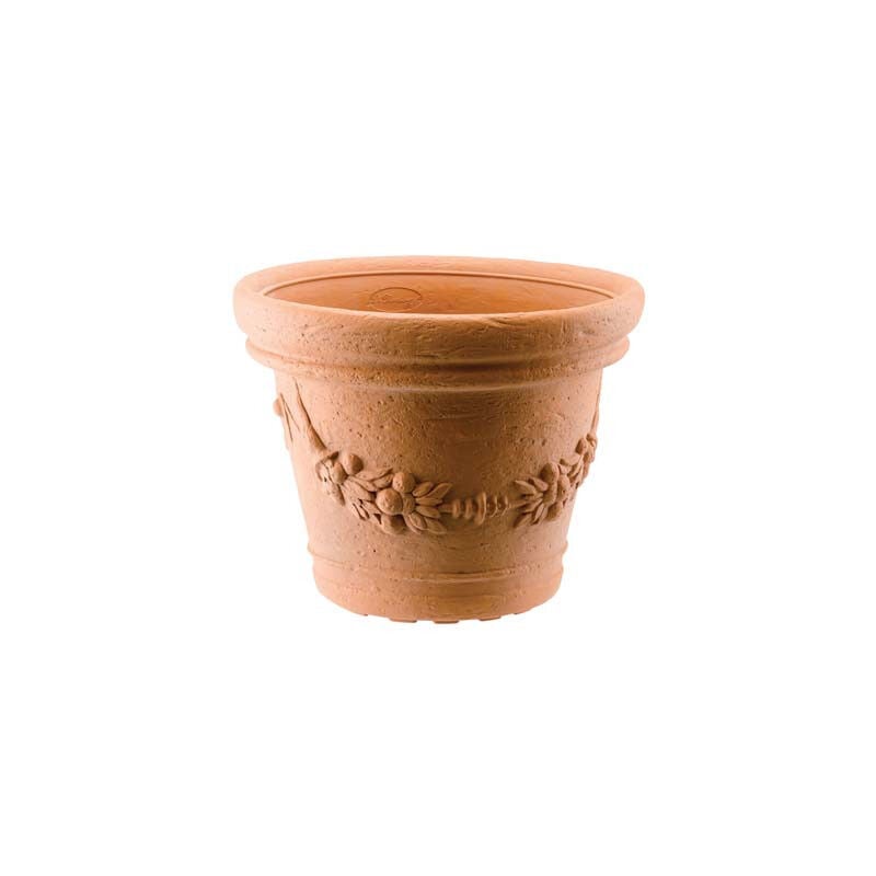 foto del prodotto vaso tondo elios pottery collection gdm resina terracotta cm 50 h.cm 39