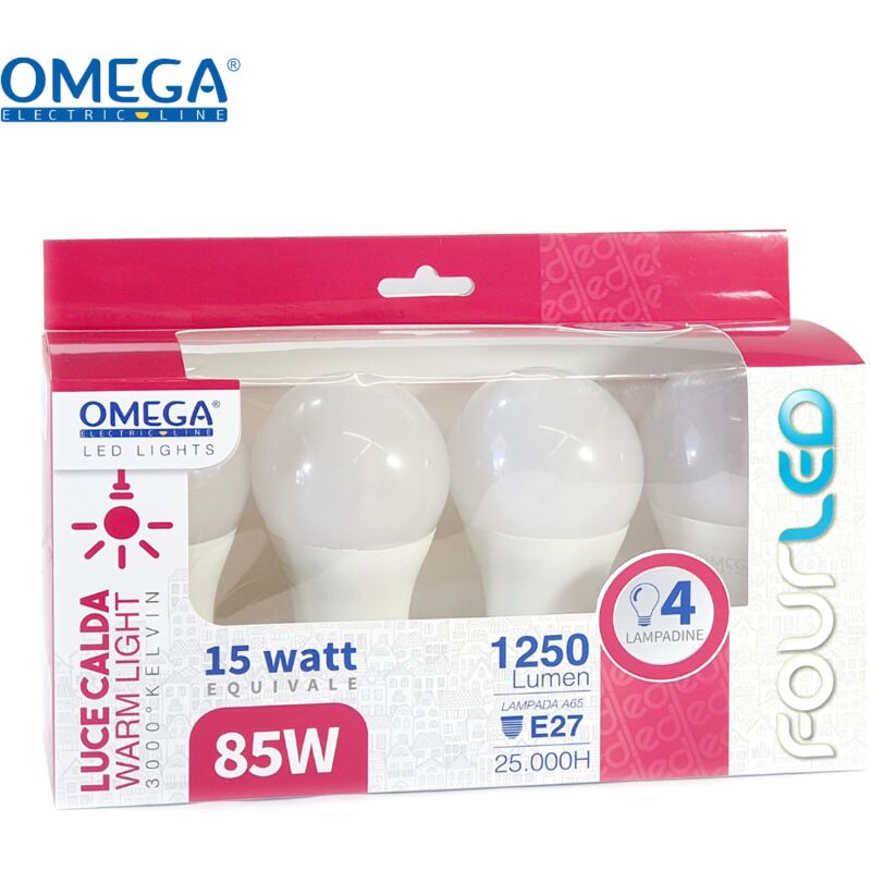 immagine 0 del prodotto goccia led set in scatola 4pz a65 15w 4000k d12g12 driver hq