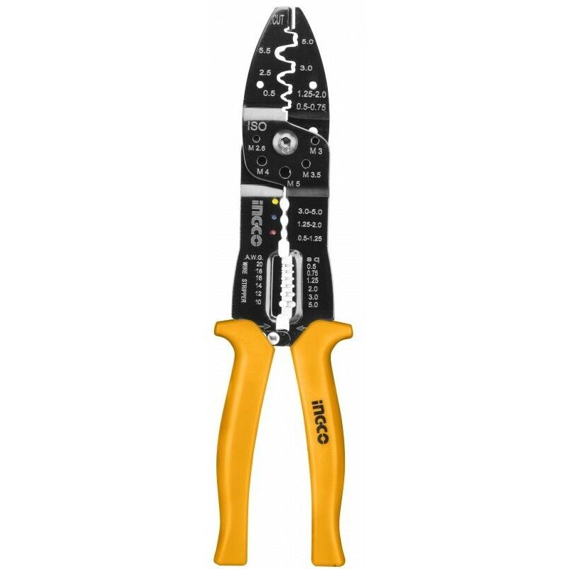foto del prodotto pinza crimpatrice spellacavo spellafili professionale wire stripper ingco 250 mm