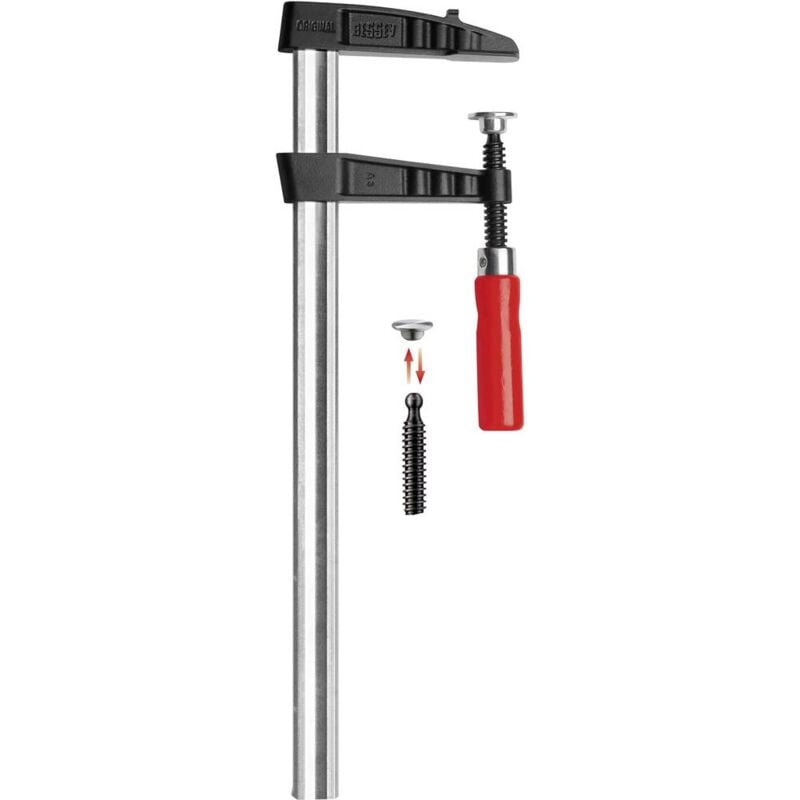foto del prodotto bessey morsetto a vite tgk 600 120 tgk60 apertura max. 600 mm misura della sporgenza 120 mm