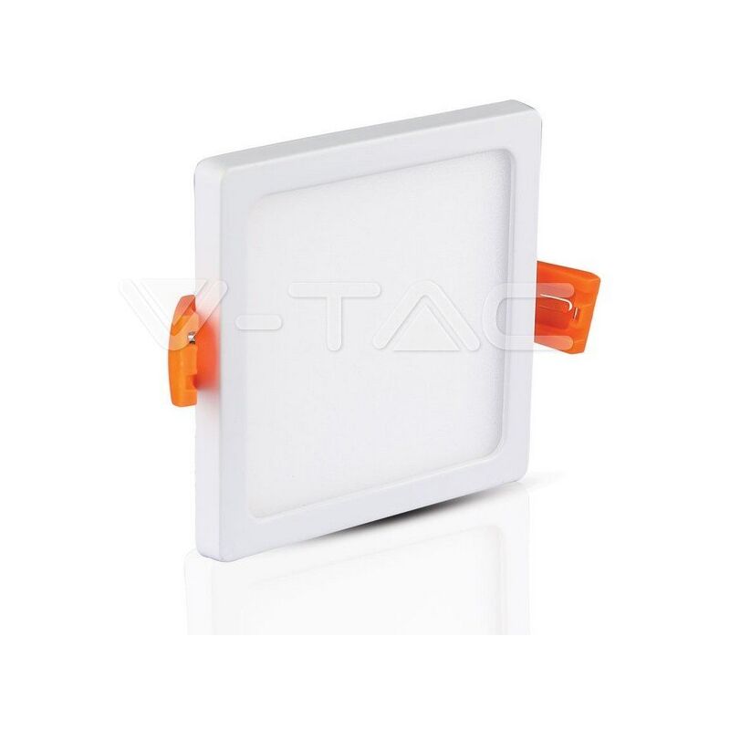 foto del prodotto v tac vt 888 pannello led 8w montaggio ad incasso quadrato bianco caldo 3000k