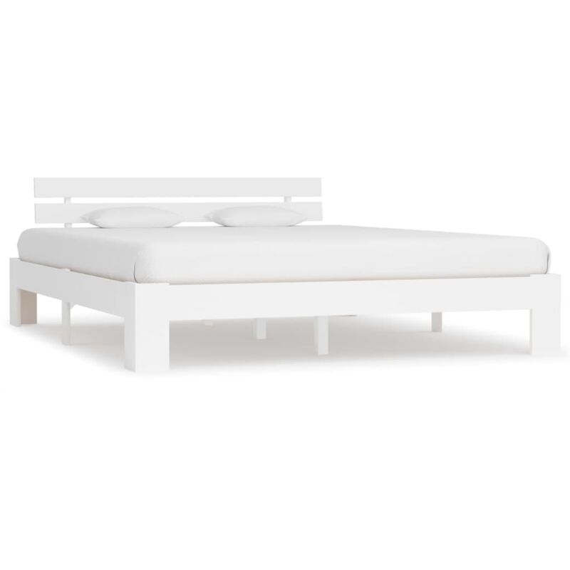 foto del prodotto vidaxl giroletto senza materasso bianco 160x200 cm legno massello pino