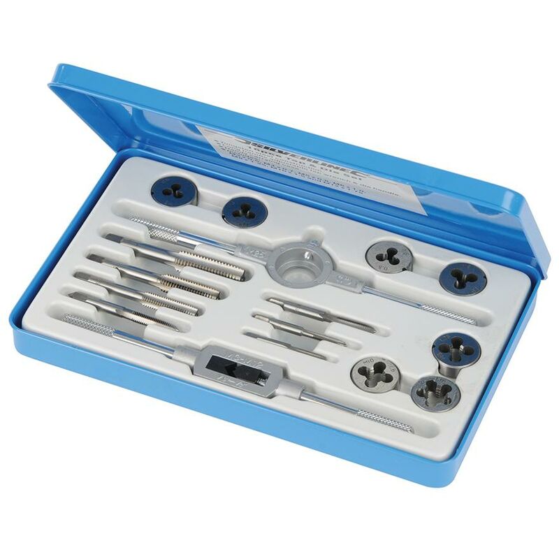 immagine 0 del prodotto silverline set di maschi per filettare e filiere 16 pzi 16 p.zi