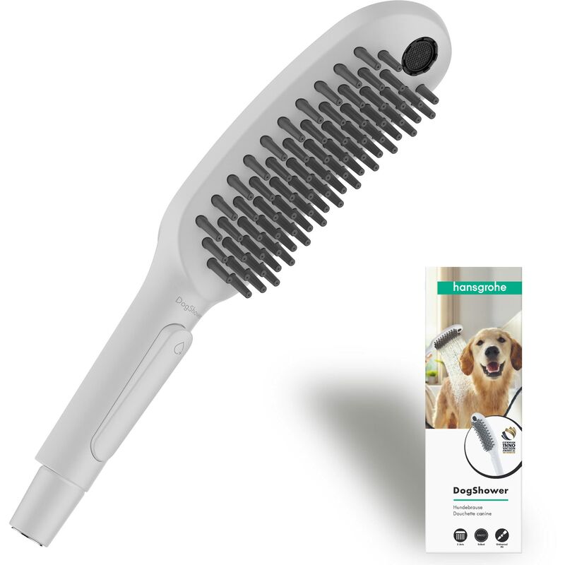 foto del prodotto 26640700 dogshower doccetta per cani 150 3 tipi di getto con ugelli massaggianti, bianco opaco hansgrohe