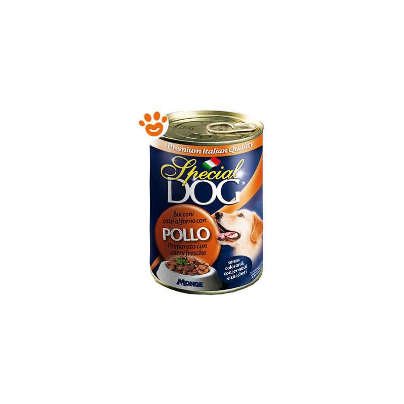 foto del prodotto special dog adult bocconi pollo special dog adult bocconi pollo lattina da 1275 gr monge