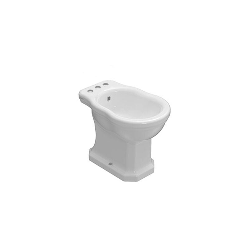 foto del prodotto ceramica globo bidet paestum distanzato da muro cm. 57x37 tre fori bianco lucido