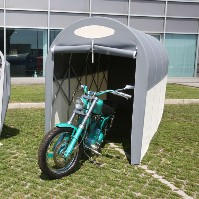 foto del prodotto motobox a tunnel copertura box in pvc 270x120xh155 cm per moto scooter grigio