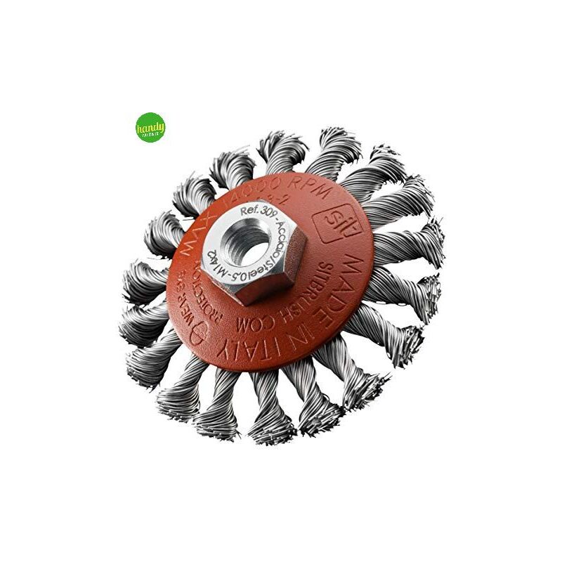foto del prodotto sit spazzola conica slim acciaio ottonato 95 mm per smerigliatrice