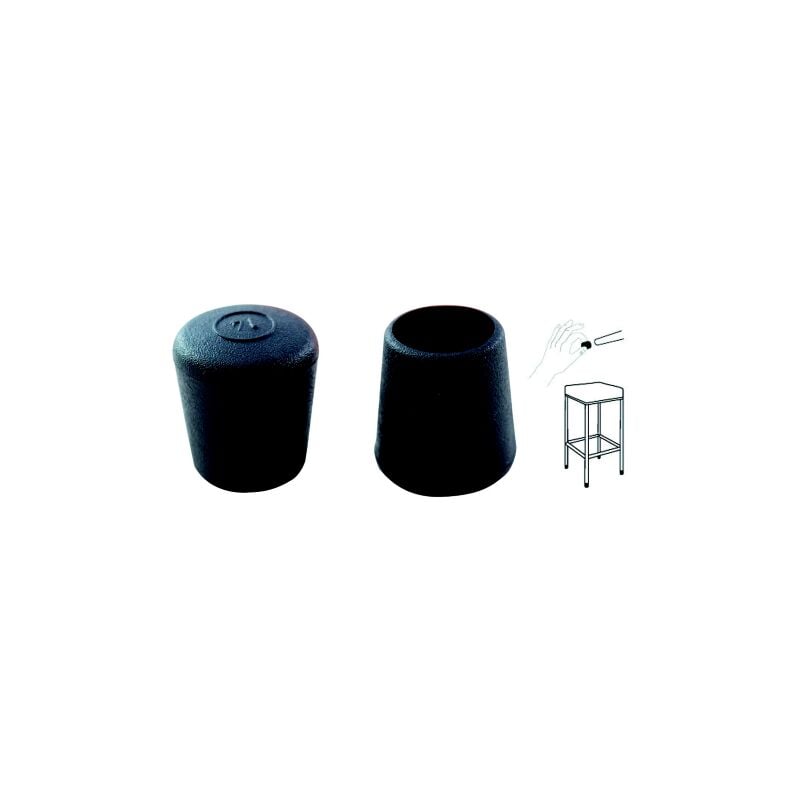 foto del prodotto tappi puntali universali tubolari gomma sedie bastone tappo copriforo 25 mm 4 pezzi 25 mm