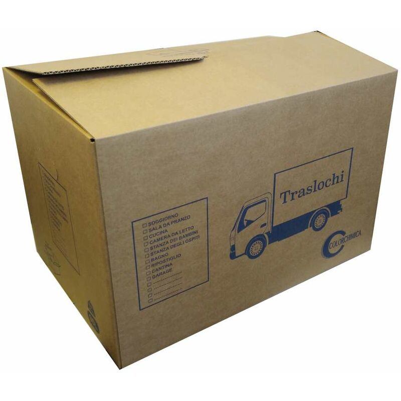 foto del prodotto colorchimica scatola per traslochi cartone avana 60x40x40 cm