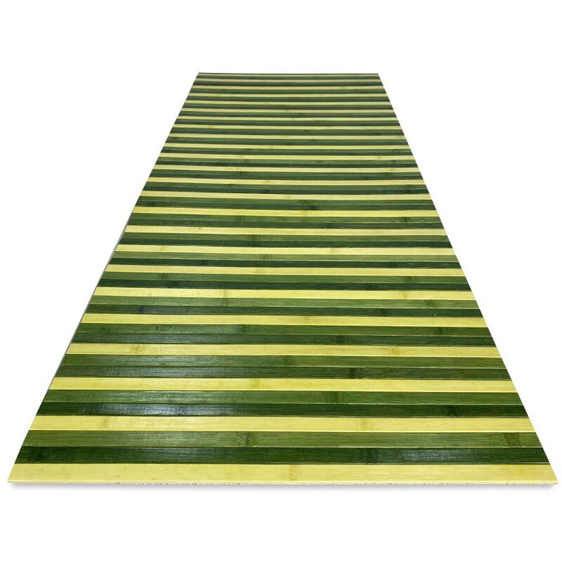 foto del prodotto tappeto cucina woody in legno bamboo verde sfumato tutte le misure cm. 50 55x180