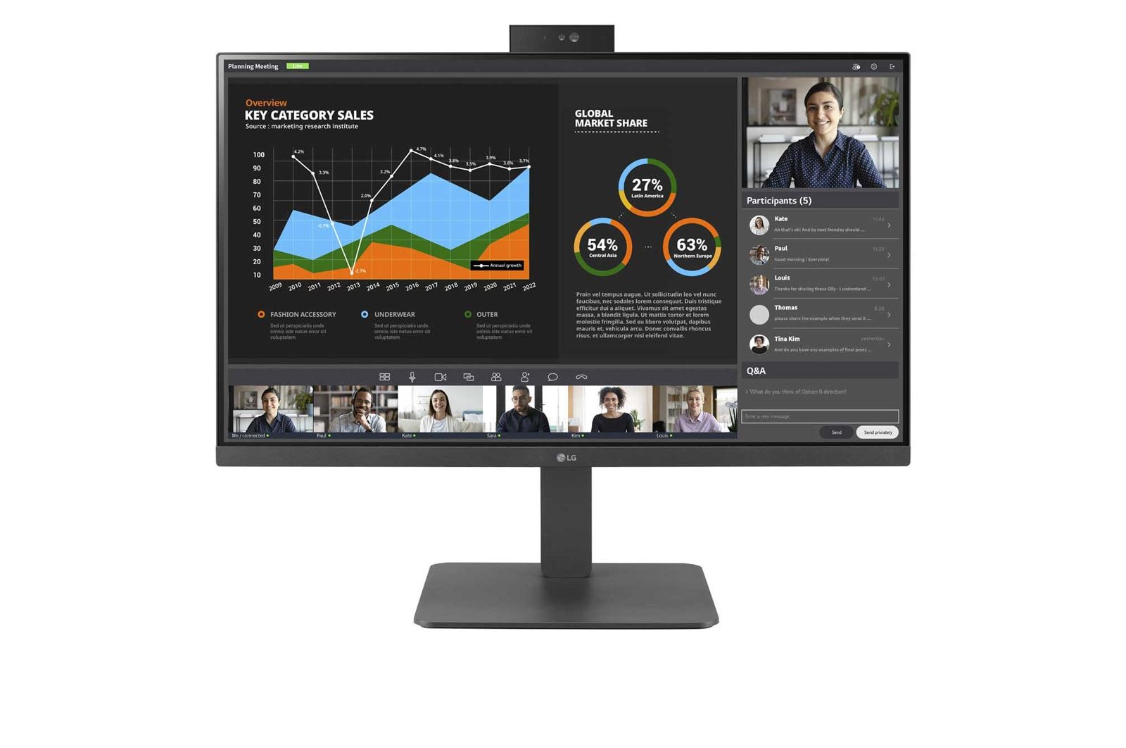 foto del prodotto 27 ips borderless webcam fhd