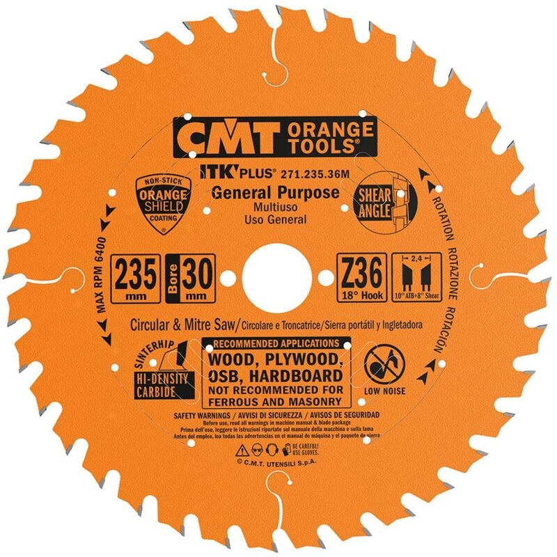 foto del prodotto 271.235.36m lama circolare ultra itk hw 235x2.4 1.6x30 25 z36 atb s