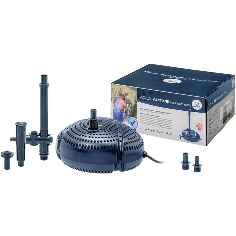 foto del prodotto 2715 aqua active mini set 1000 pompa per fontana, pompa per getti e giochi d acqua 1000 l h fiap
