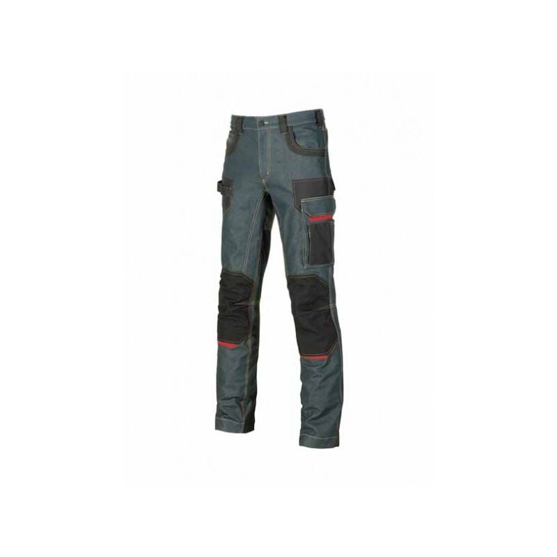 foto del prodotto u power platinum buttom pantaloni da lavoro in tessuto jeans 56