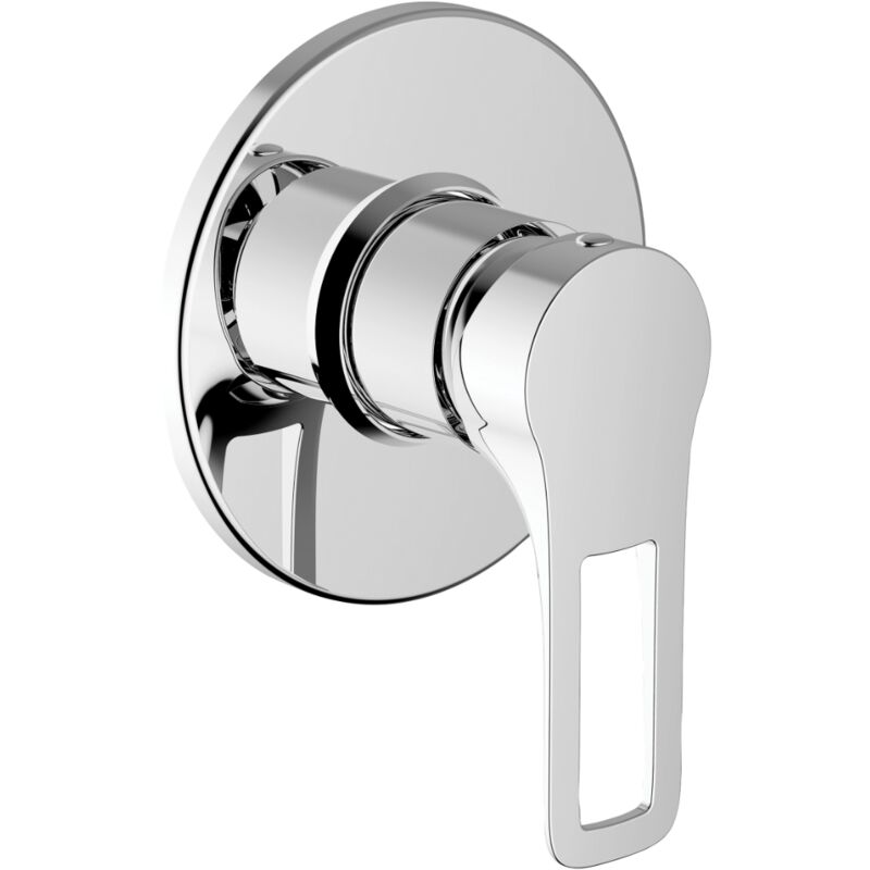 foto del prodotto 27505014 miscelatore monocomando per doccia incasso 1 2 serie flat, cartuccia diam 35mm cromo argento, made in italy schl fer