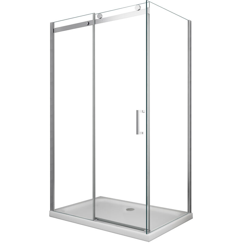 immagine 0 del prodotto box doccia rettangolare vetro trasparente con easy clean h 190 mod. cosmopolitan 80x100 cm