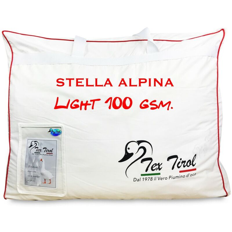 foto del prodotto tex family piumino tex tirol stella alpina light 100 piumino oca leggero estivo cm. 155x200