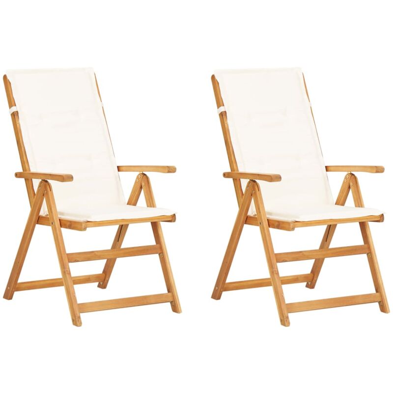 foto del prodotto vidaxl sedie reclinabili da giardino 2 pz legno massello d acacia
