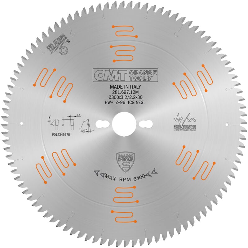 foto del prodotto 281.697.12m lama trapezoidale chrome hw 300x3.2 2.2x30 z96 tcg 3neg